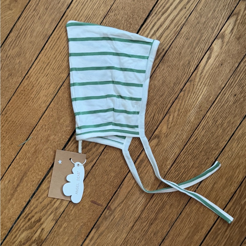 Angel Dear Striped Baby Bonnet - Size 0-3 Months - NWT